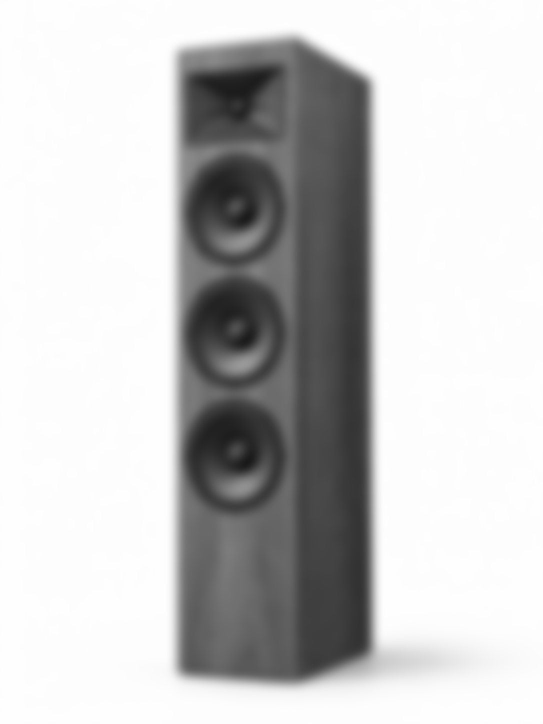 B318 floorstander in walnut, blurred